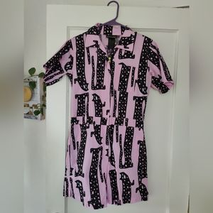 Nooworks pink long cat romper